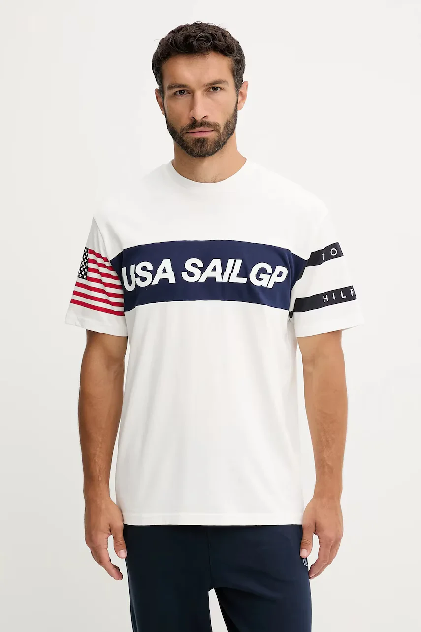 Tommy Hilfiger Памучна тениска x SAIL GP