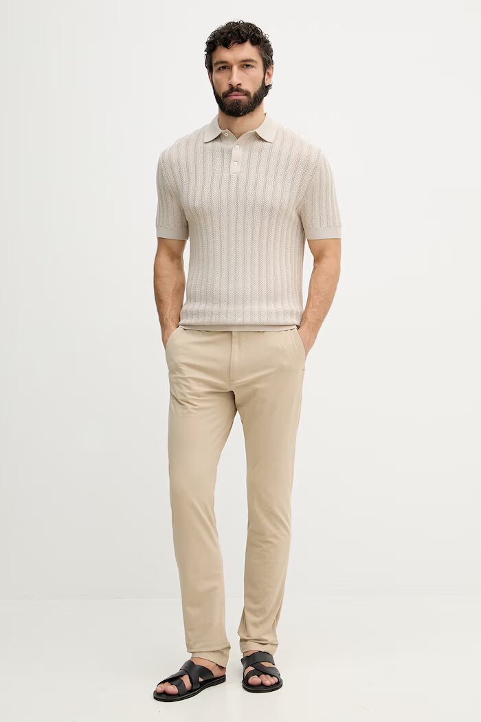 Tommy Hilfiger Панталон чино мъжки бежов MW0MW43408