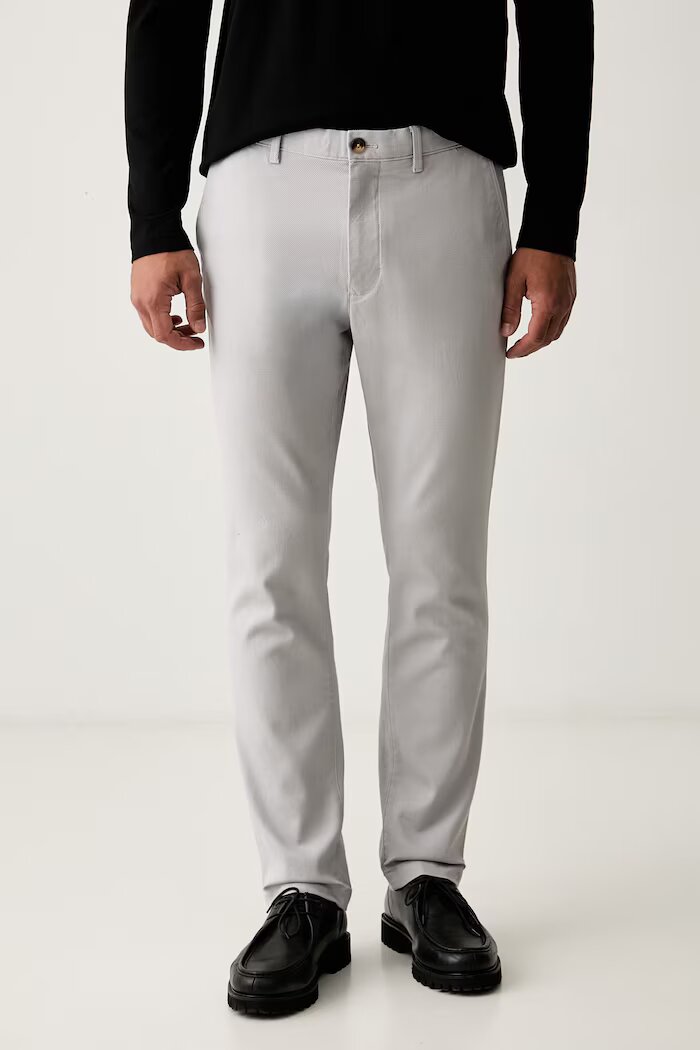 Tommy Hilfiger панталон slim fit мъжки от памук с еластан сив MW0MW43151