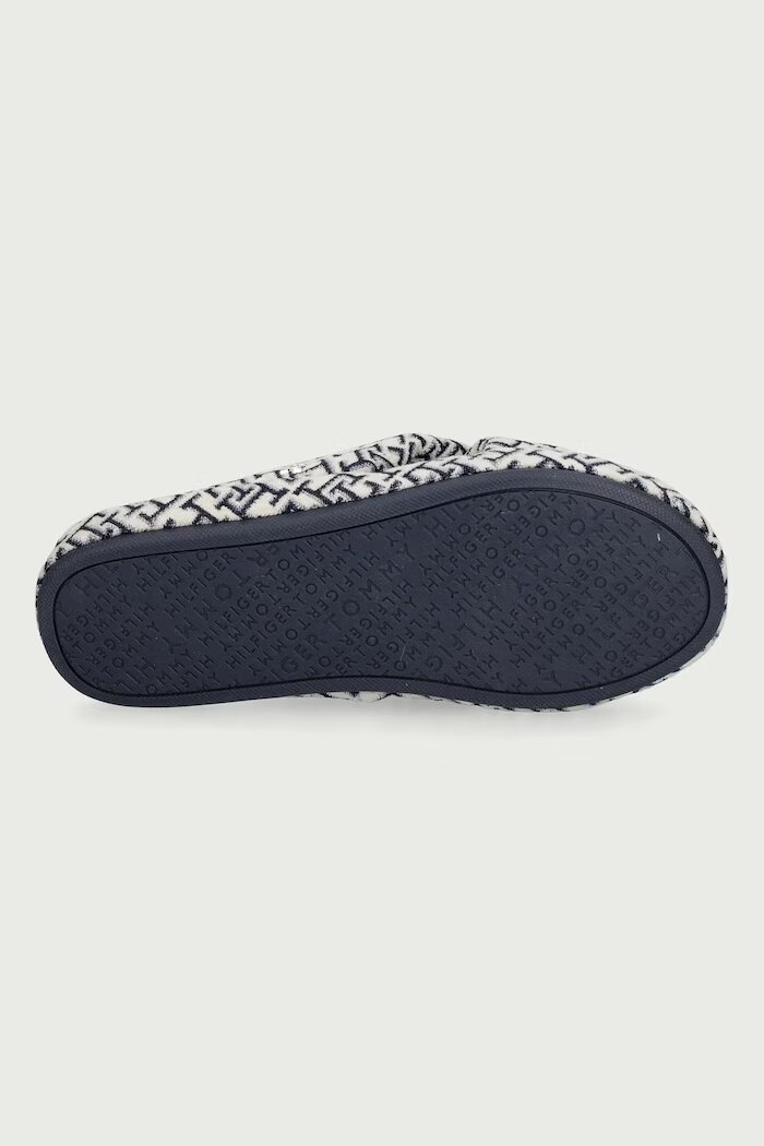 Tommy Hilfiger пантофи дамски TH FEMININE HOUSE SHOES MONOGRAM тъмносини FW0FW09631