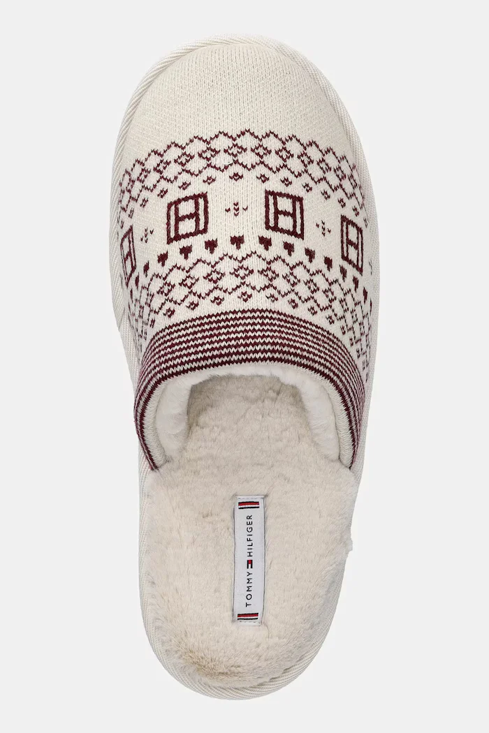 Tommy Hilfiger Пантофи TH GRAPHIC HOUSE SHOE TRIAL в бежово FW0FW09062