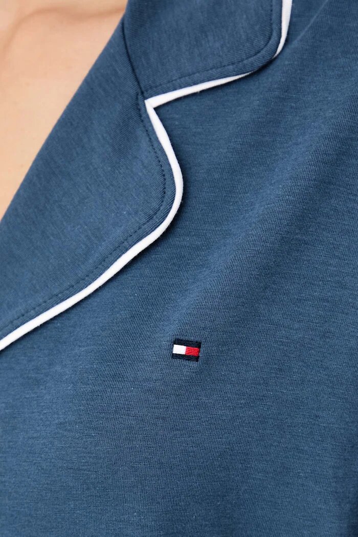 Tommy Hilfiger пижама дамска с памук синя UW0UW06690