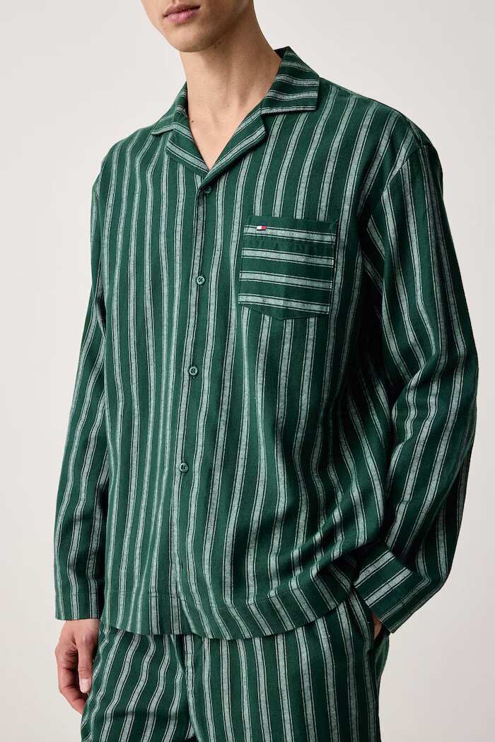 Tommy Hilfiger пижама мъжка от памук зелена UM0UM04066