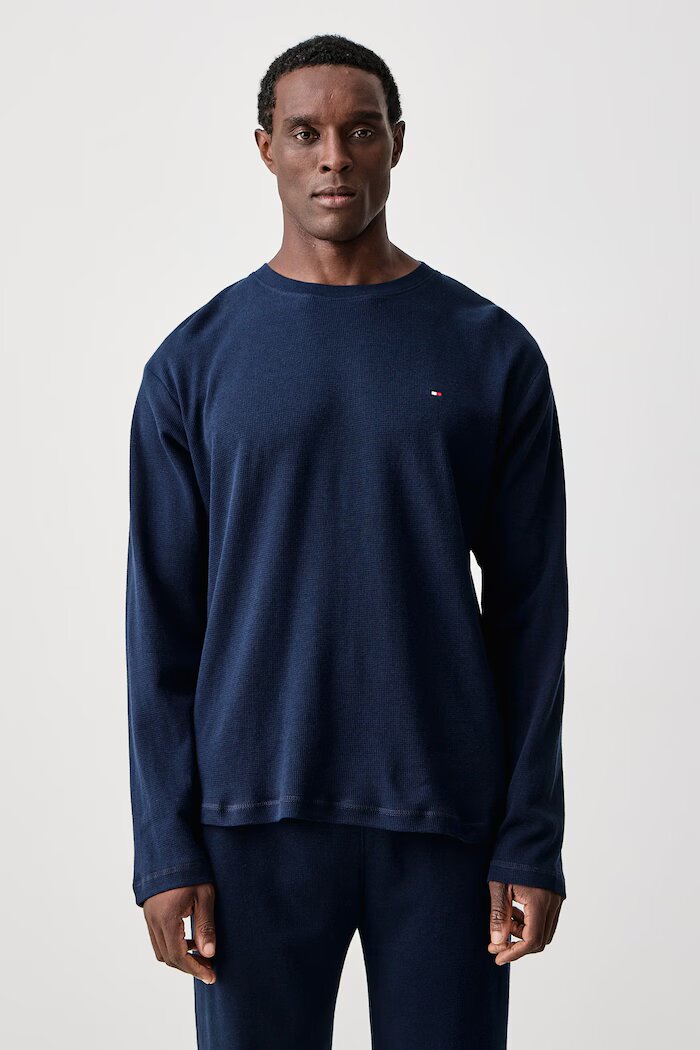 Tommy Hilfiger пижама от две части мъжка от памук тъмносиня UM0UM03994