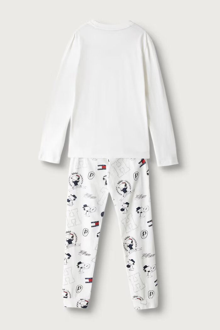 Tommy Hilfiger пижама от две части за деца от памук x Peanuts бяла UK0UK00103