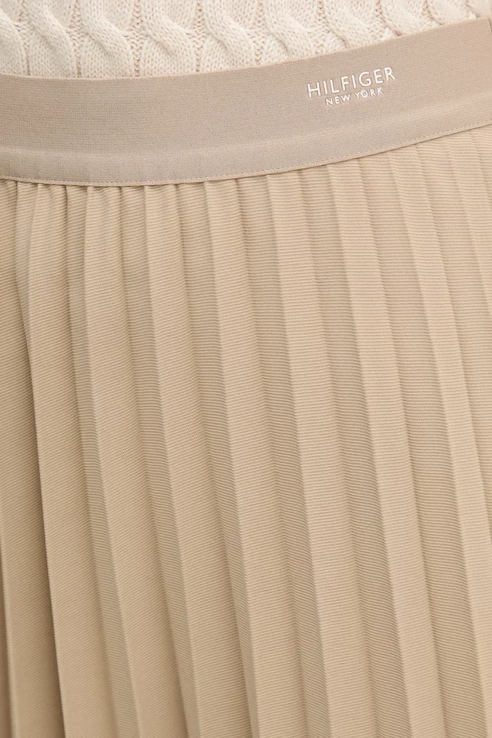 Tommy Hilfiger Пола в бежово среднодълга разкроена WW0WW43886