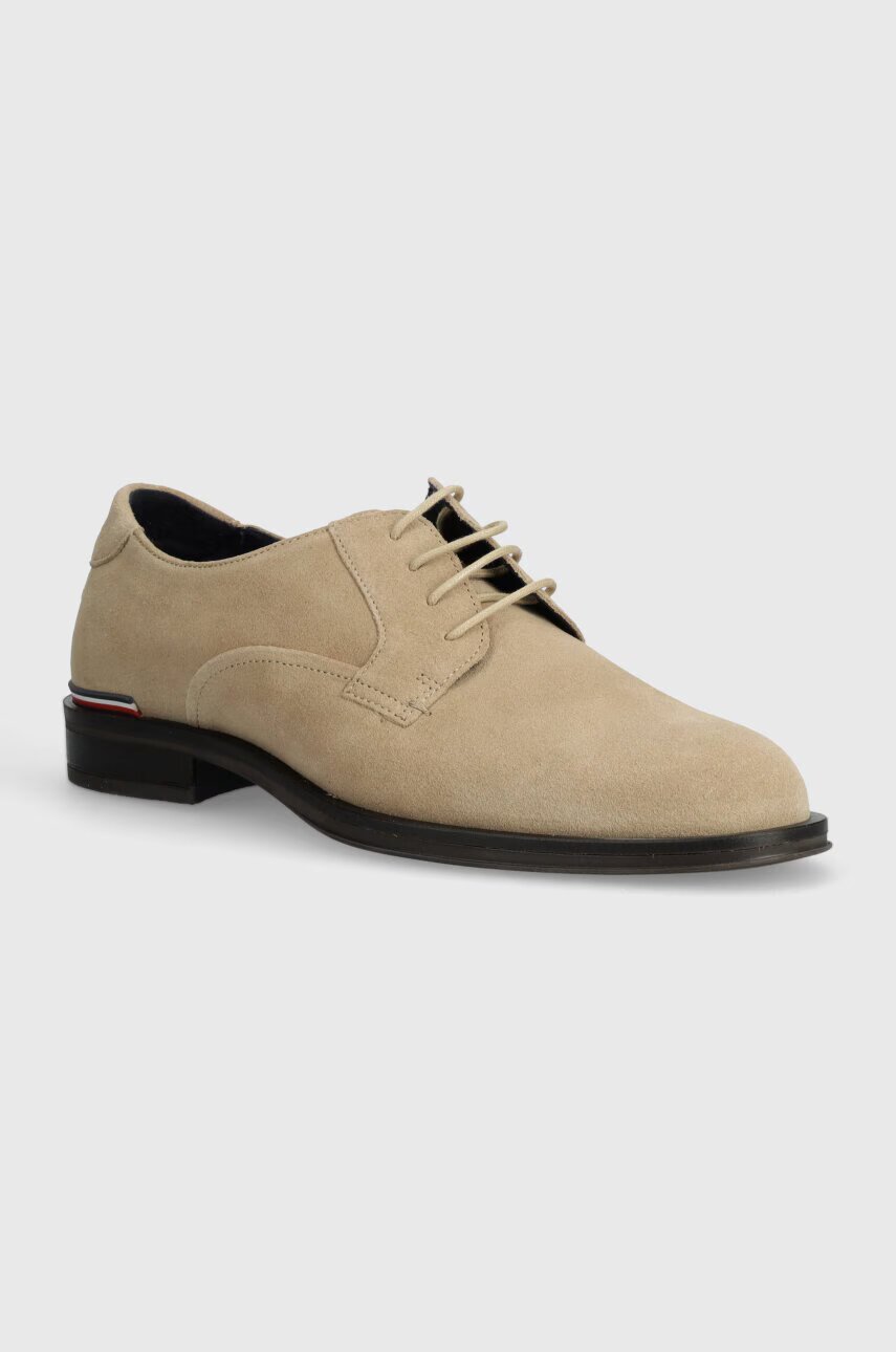 Tommy Hilfiger Половинки обувки от велур CORE RWB HILFIGER SUEDE SHOE