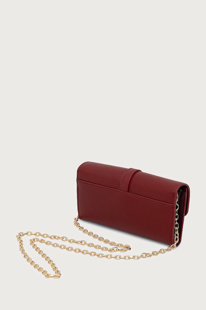 Tommy Hilfiger портфейл дамски от имитация на кожа бордо AW0AW19268
