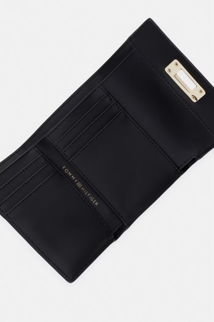 Tommy Hilfiger портфейл дамски от имитация на кожа черен AW0AW18703