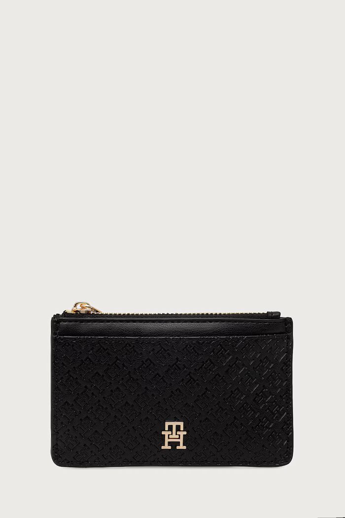 Tommy Hilfiger портфейл дамски от имитация на кожа черен AW0AW19166