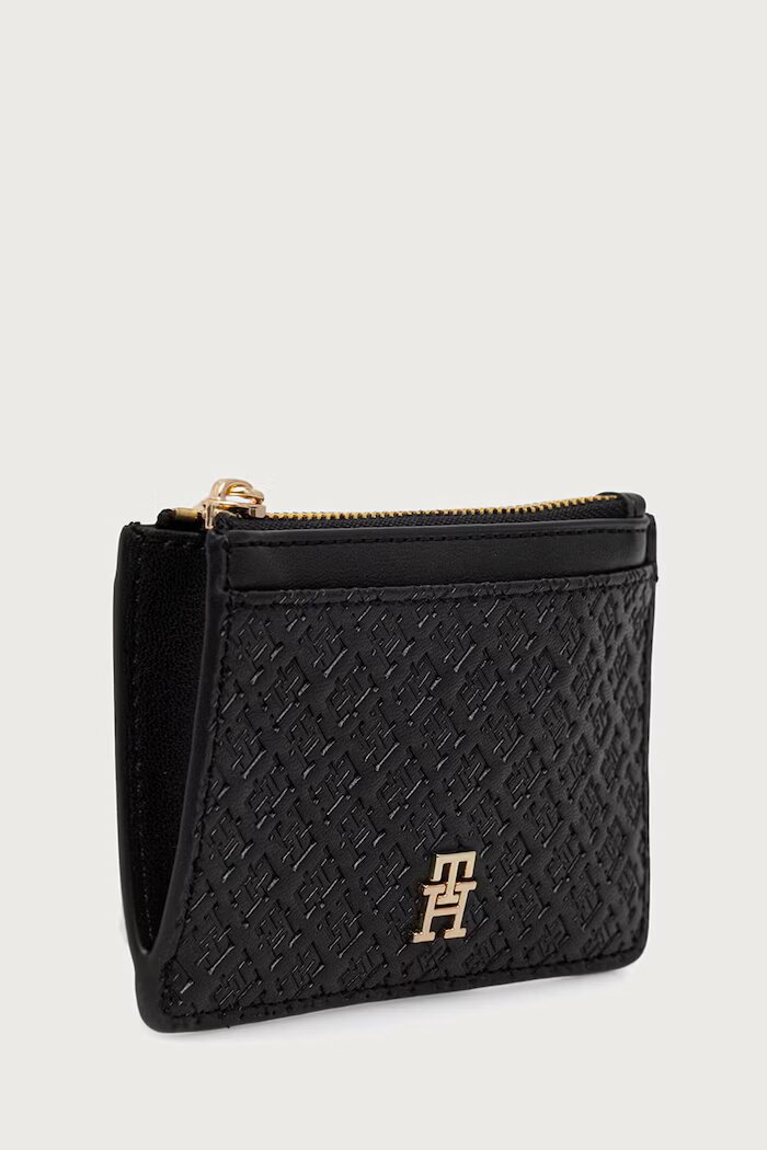 Tommy Hilfiger портфейл дамски от имитация на кожа черен AW0AW19166