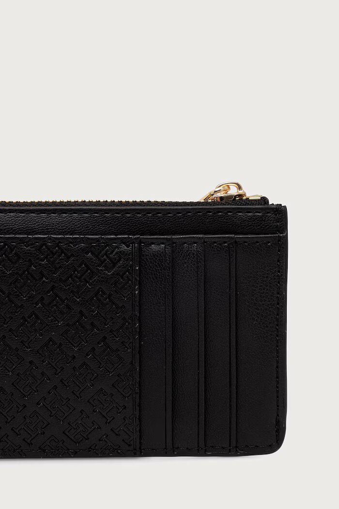 Tommy Hilfiger портфейл дамски от имитация на кожа черен AW0AW19166