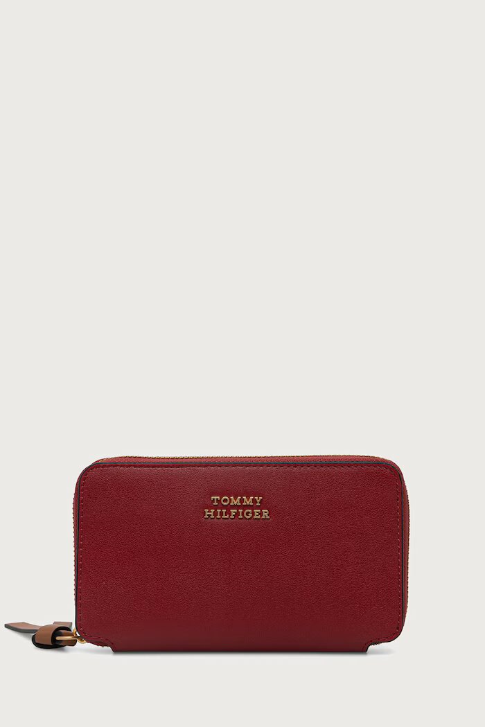 Tommy Hilfiger портфейл дамски от кожа бордо AW0AW18939