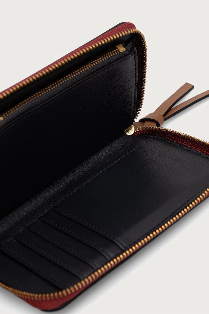 Tommy Hilfiger портфейл дамски от кожа бордо AW0AW18939