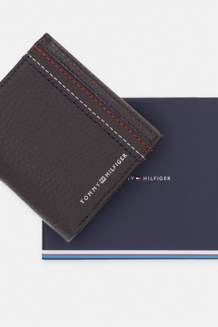 Tommy Hilfiger Портфейл мъжки от кожа кафяв AM0AM14230