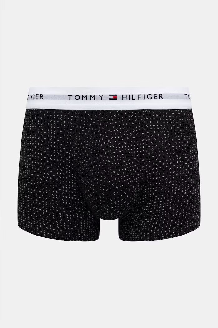 Tommy Hilfiger прилепнали боксерки мъжки от памук с еластан 3 броя черни UM0UM03891