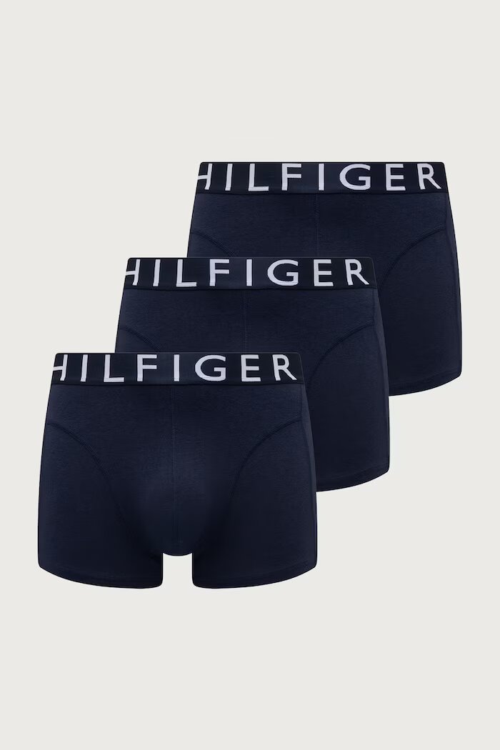 Tommy Hilfiger прилепнали боксерки мъжки от памук с еластан 3 броя тъмносини UM0UM03885