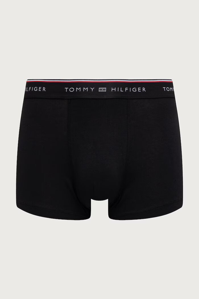 Tommy Hilfiger прилепнали боксерки мъжки от памук с еластан черни UM0UM03974