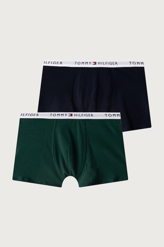 Tommy Hilfiger прилепнали боксерки за деца от памук с еластан 2 броя черни UB0UB00613