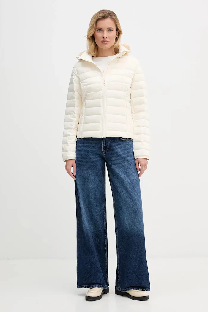 Tommy Hilfiger пухено яке дамско бежово WW0WW47753