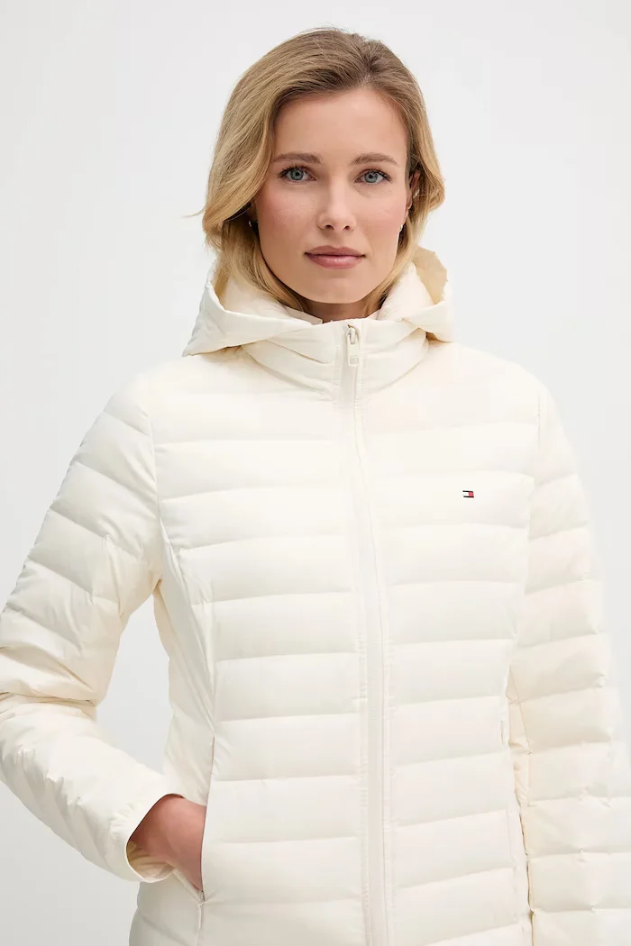 Tommy Hilfiger пухено яке дамско бежово WW0WW47753