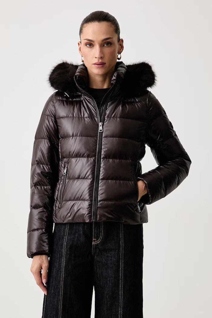 Tommy Hilfiger пухено яке дамско кафяво WW0WW51516