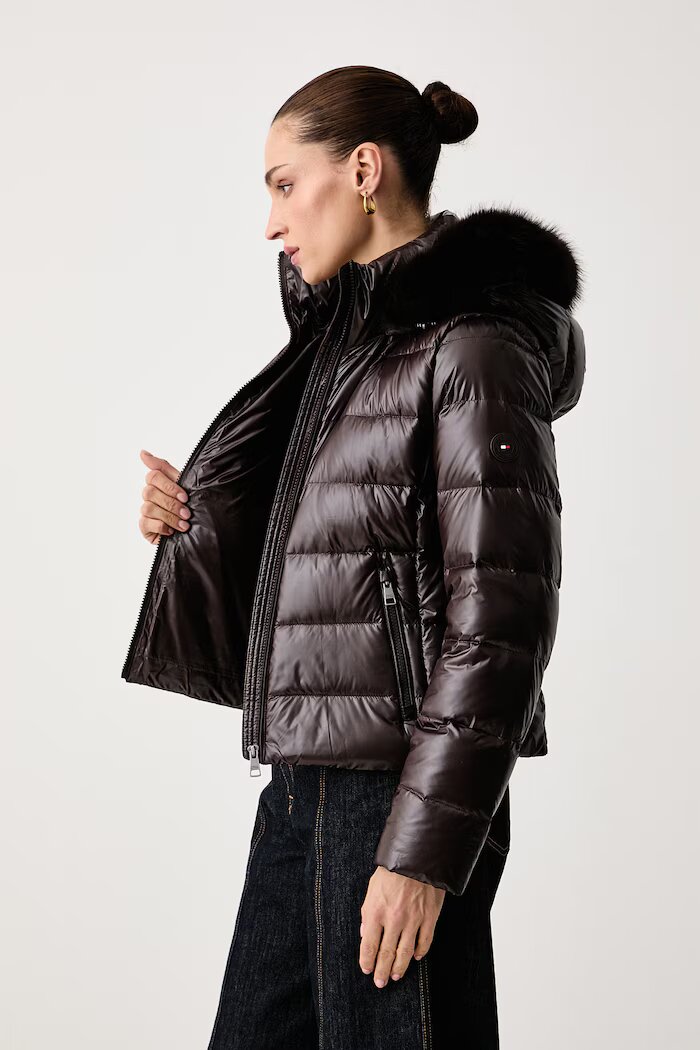 Tommy Hilfiger пухено яке дамско кафяво WW0WW51516