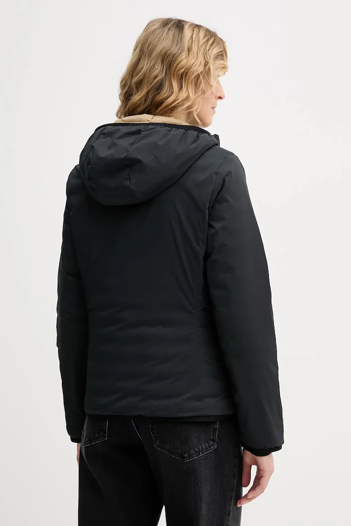 Tommy Hilfiger Пухено яке с две лица в черно преходен модел WW0WW47754