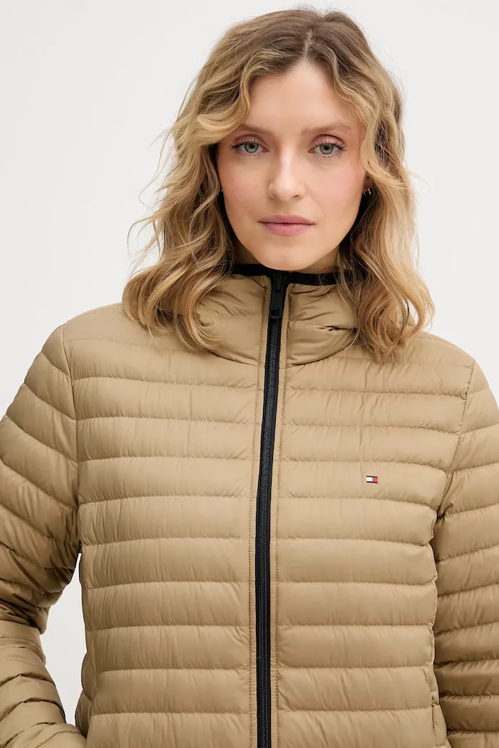 Tommy Hilfiger Пухено яке с две лица в черно преходен модел WW0WW47754