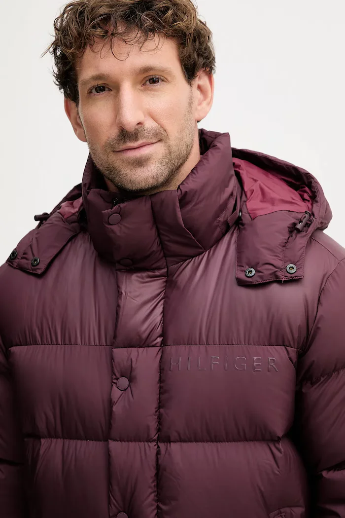 Tommy Hilfiger Пухено яке в бордо зимен модел MW0MW40613