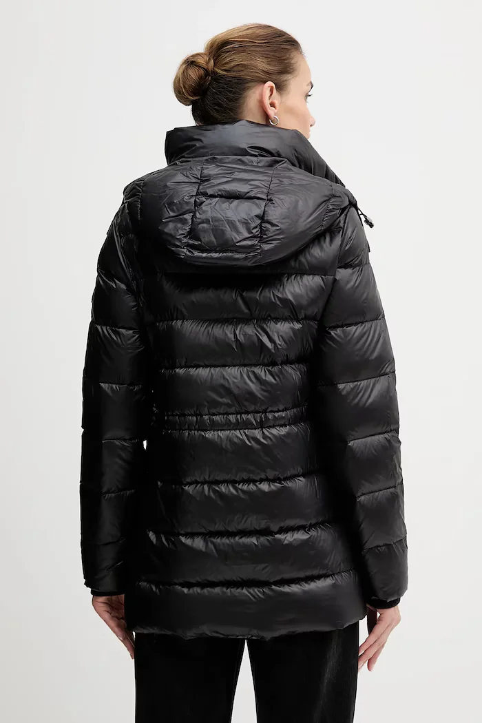 Tommy Hilfiger Пухено яке в черно преходен модел WW0WW47355