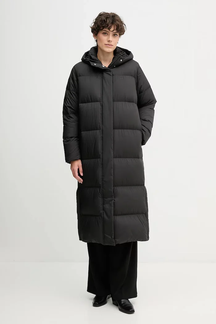 Tommy Hilfiger Пухено яке в черно зимен модел WW0WW46536