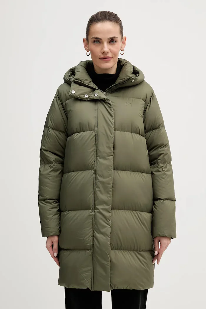 Tommy Hilfiger Пухено яке в зелено зимен модел WW0WW46535