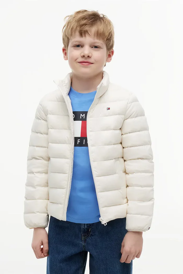 Tommy Hilfiger пухено яке за деца бяло KS0KS00652