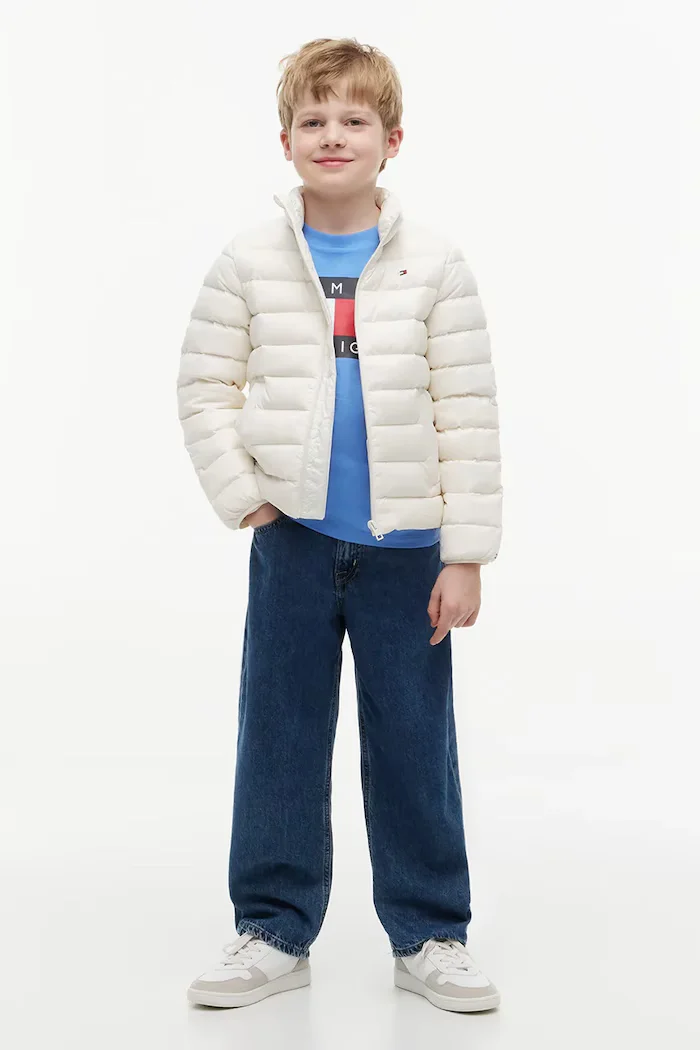 Tommy Hilfiger пухено яке за деца бяло KS0KS00652