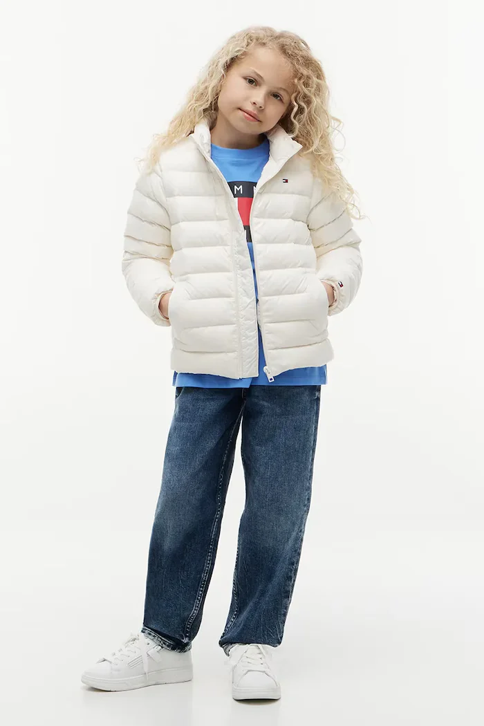 Tommy Hilfiger пухено яке за деца бяло KS0KS00652