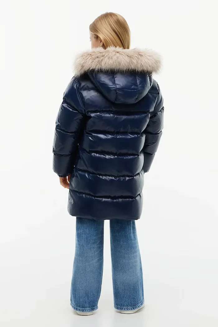 Tommy Hilfiger пухено яке за деца тъмносиньо KG0KG09674