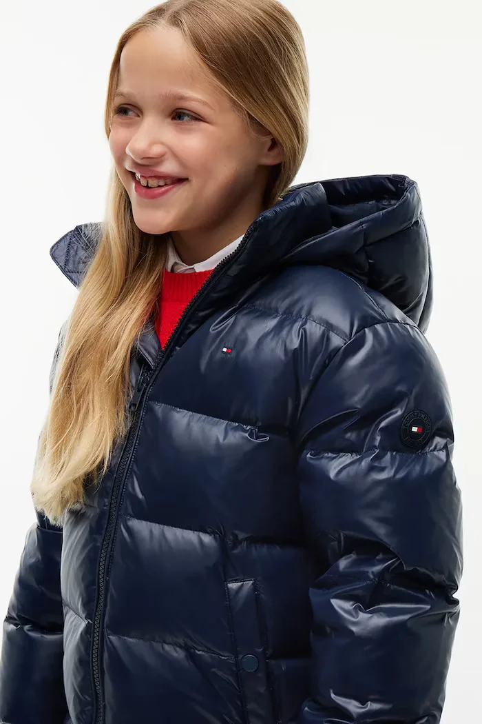 Tommy Hilfiger пухено яке за деца тъмносиньо KG0KG09674