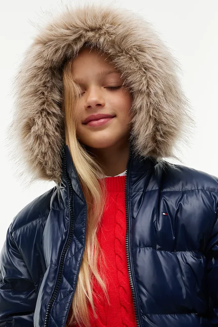 Tommy Hilfiger пухено яке за деца тъмносиньо KG0KG09674
