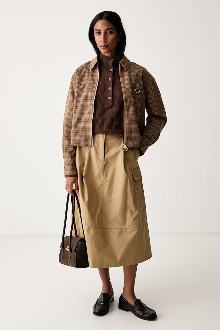 Tommy Hilfiger пуловер дамски от вълна кафяв WW0WW52189