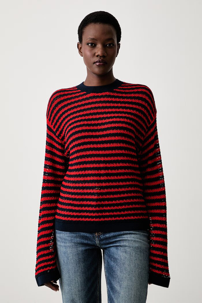 Tommy Hilfiger пуловер дамски с памук червен WW0WW50992
