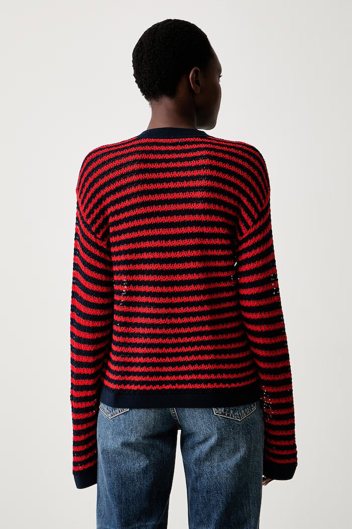 Tommy Hilfiger пуловер дамски с памук червен WW0WW50992