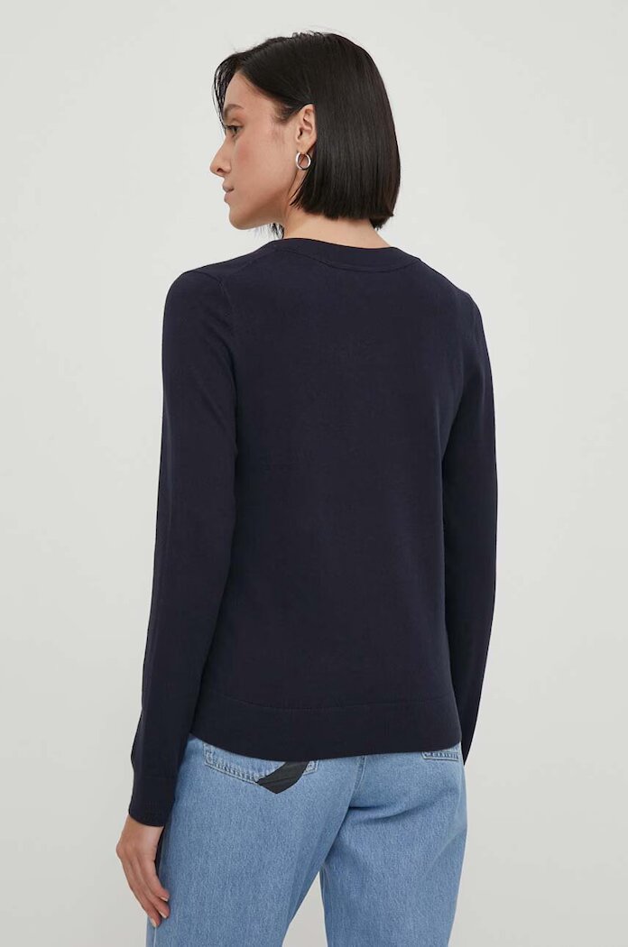 Tommy Hilfiger Пуловер дамски в тъмносиньо от лека материя WW0WW42049
