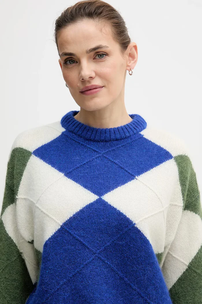 Tommy Hilfiger Пуловер от алпака в синьо WW0WW47464
