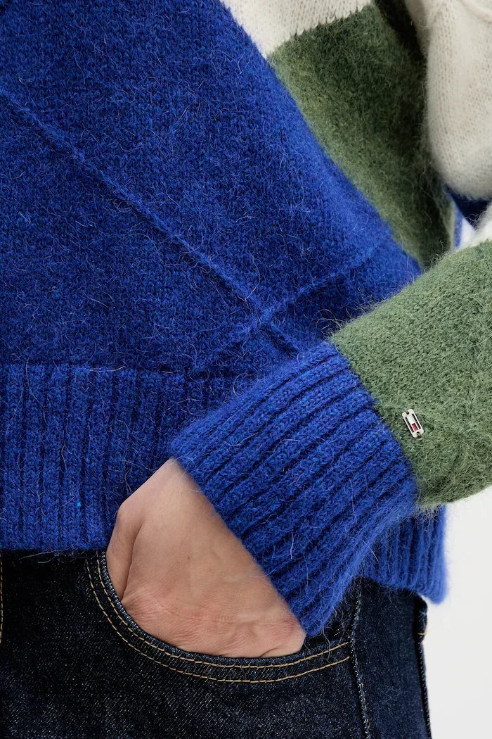 Tommy Hilfiger Пуловер от алпака в синьо WW0WW47464