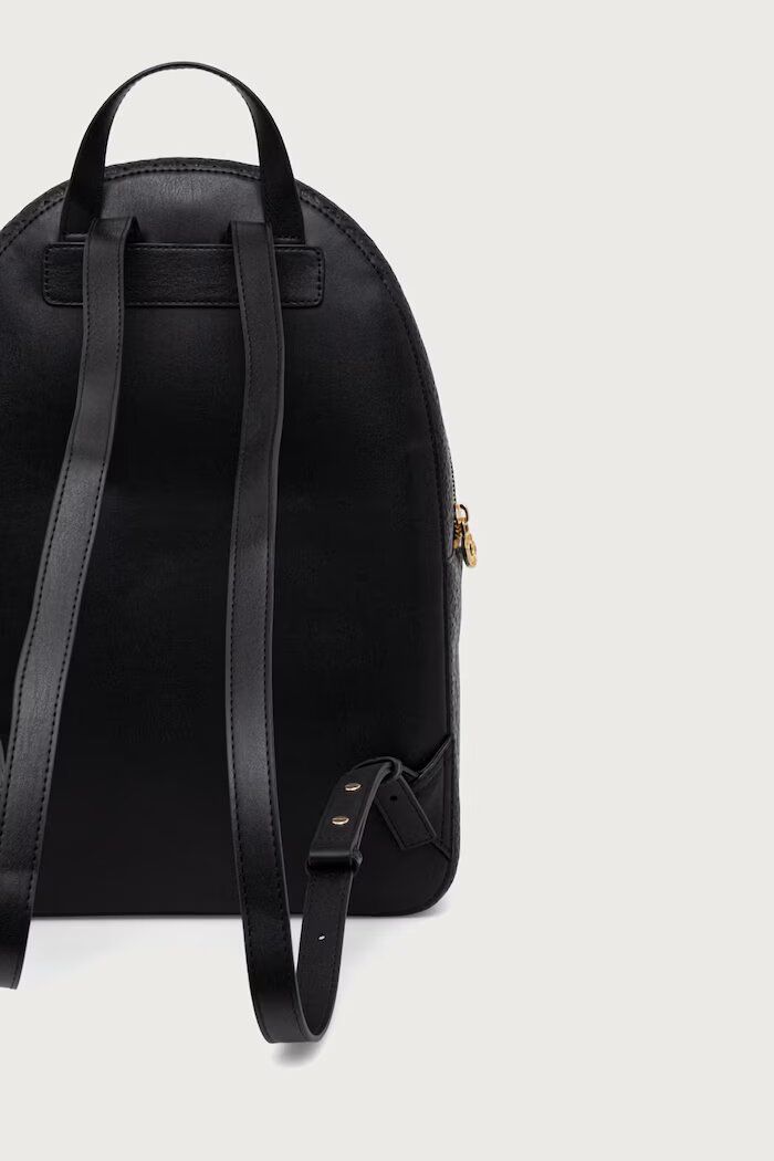Tommy Hilfiger раница дамска от имитация на кожа черна AW0AW19284