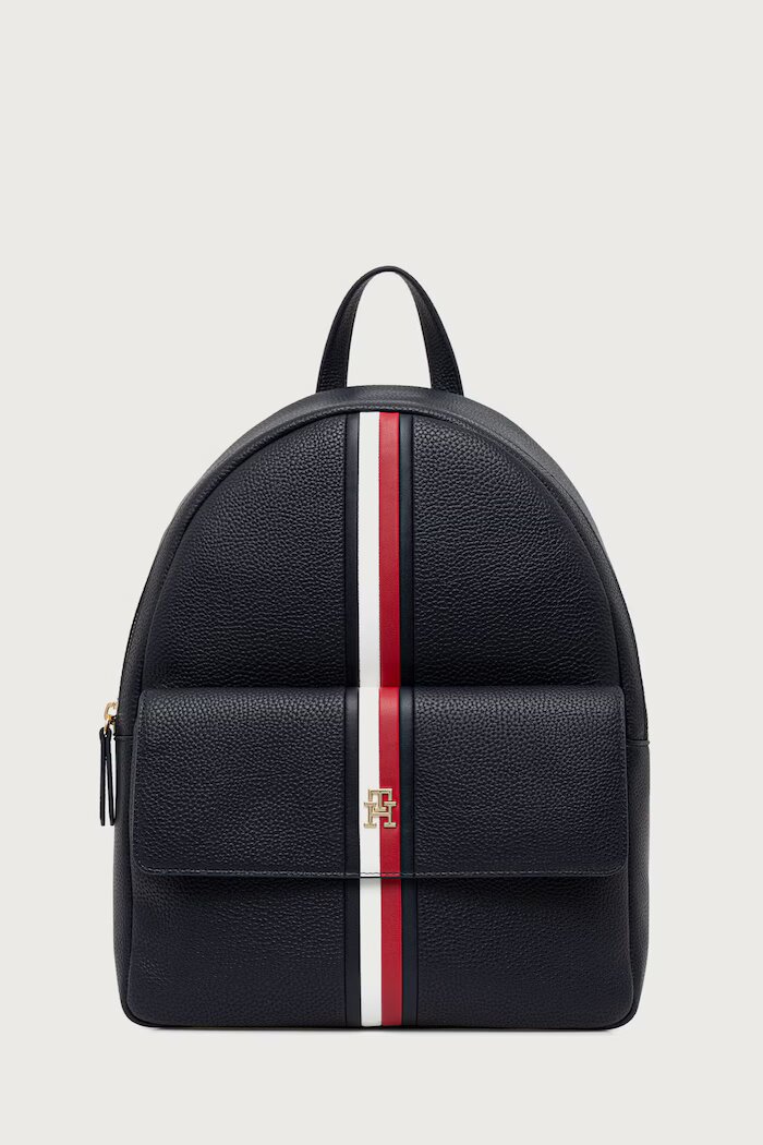 Tommy Hilfiger раница дамска от имитация на кожа тъмносиня AW0AW19335