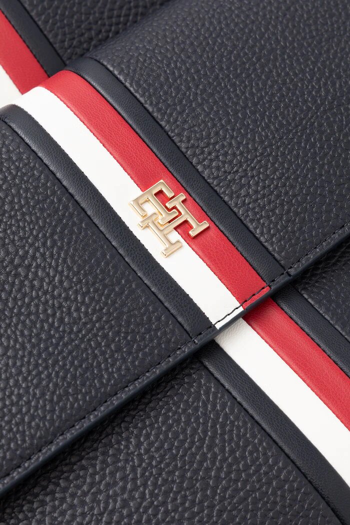 Tommy Hilfiger раница дамска от имитация на кожа тъмносиня AW0AW19335
