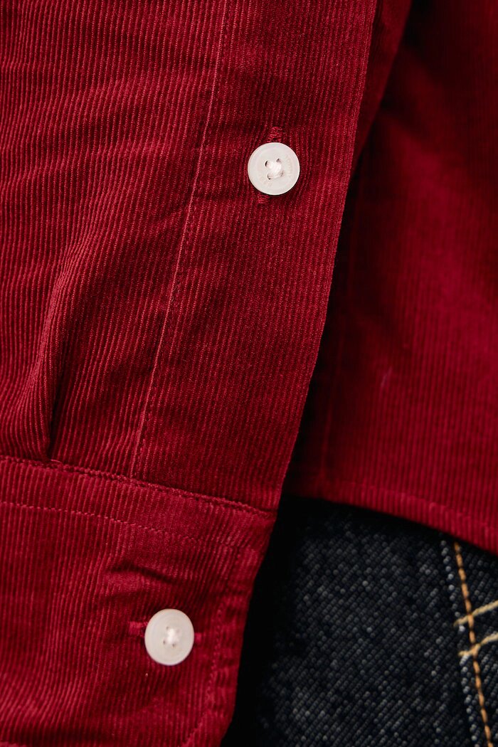 Tommy Hilfiger риза мъжка от джинс бордо MW0MW40486
