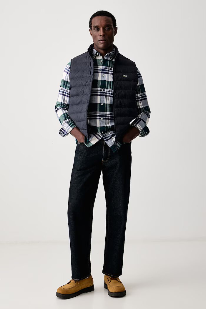 Tommy Hilfiger риза мъжка от памук зелена на каре MW0MW44592